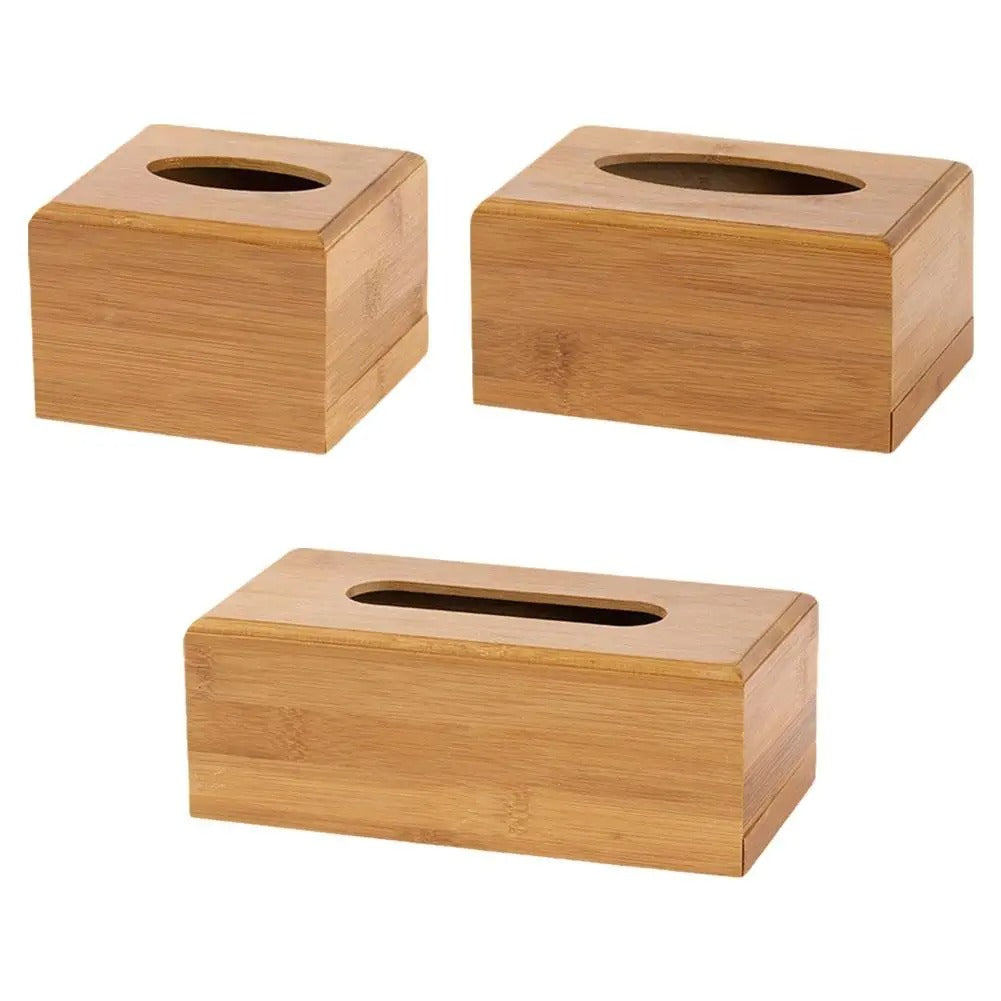 Boîte à mouchoirs bambou bois insertion tiroir 3 tailles décoration intérieur salon chambre à coucher rhume écologique durable - lebois-eco.com