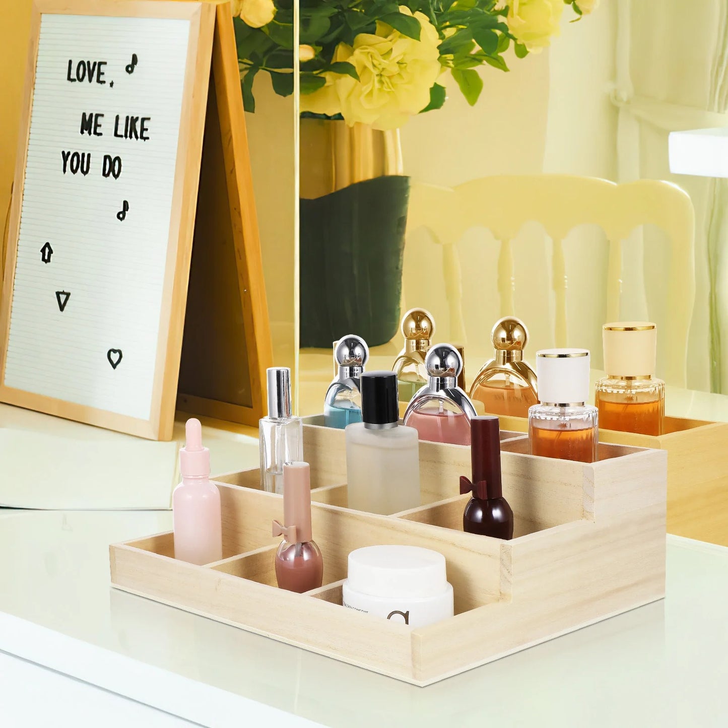 Boîte de rangement bois 3 niveaux pour bijoux parfums produits cosmétiques accessoires salle de bain bureau écologique durable - lebois-eco.com