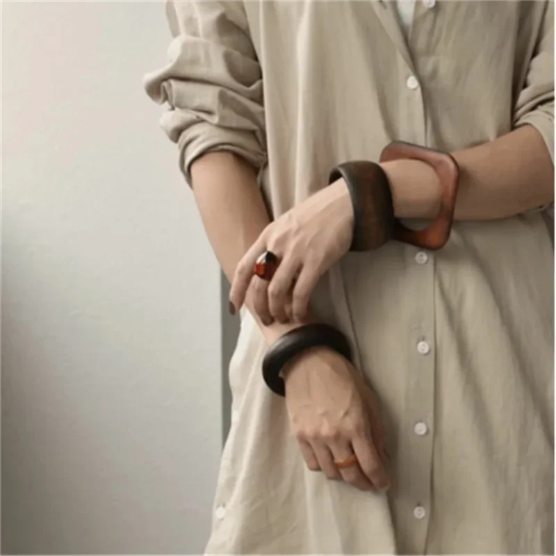 Bracelet bijou femme bois style classique rétro vintage bohème mode élégance fashion cadeau mariage anniversaire écologique durable - lebois-eco.com
