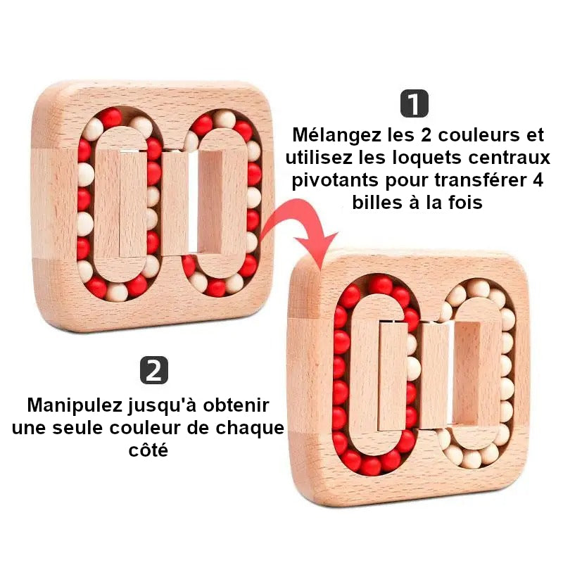 Casse tête bois hêtre billes infinies pour enfant adulte cadeau anniversaire noël écologique durable - lebois-eco.com
