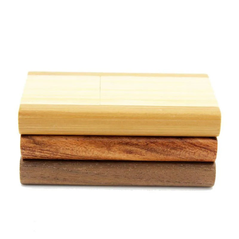 Clé usb bois bicolore pliable noyer chêne bambou personnalisable custom logo prénom entreprise cadeau photographe anniversaire mariage durable - lebois-eco.com