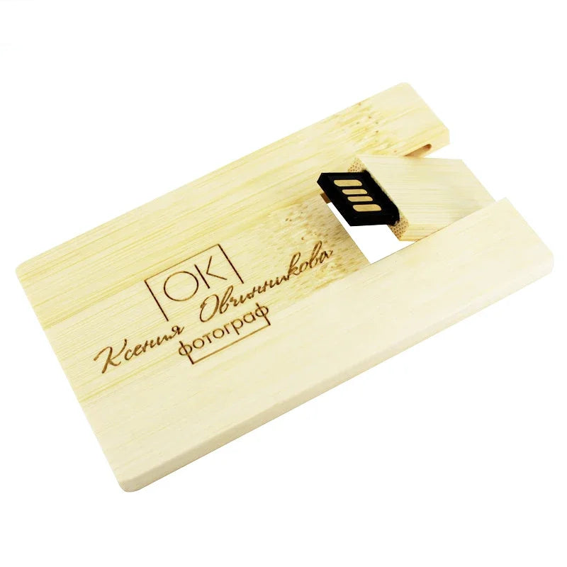 Clé usb bois carte noyer érable rose bambou personnalisable custom logo prénom entreprise cadeau high tech anniversaire film mariage mp3 photo fichier durable - lebois-eco.com