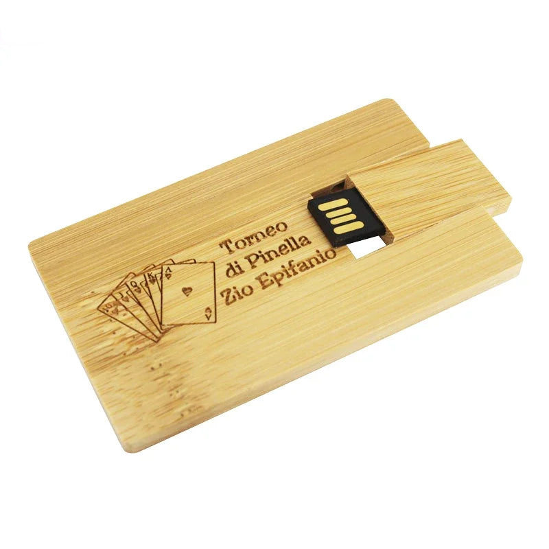 Clé usb bois carte noyer érable rose bambou personnalisable custom logo prénom entreprise cadeau high tech anniversaire film mariage mp3 photo fichier durable - lebois-eco.com