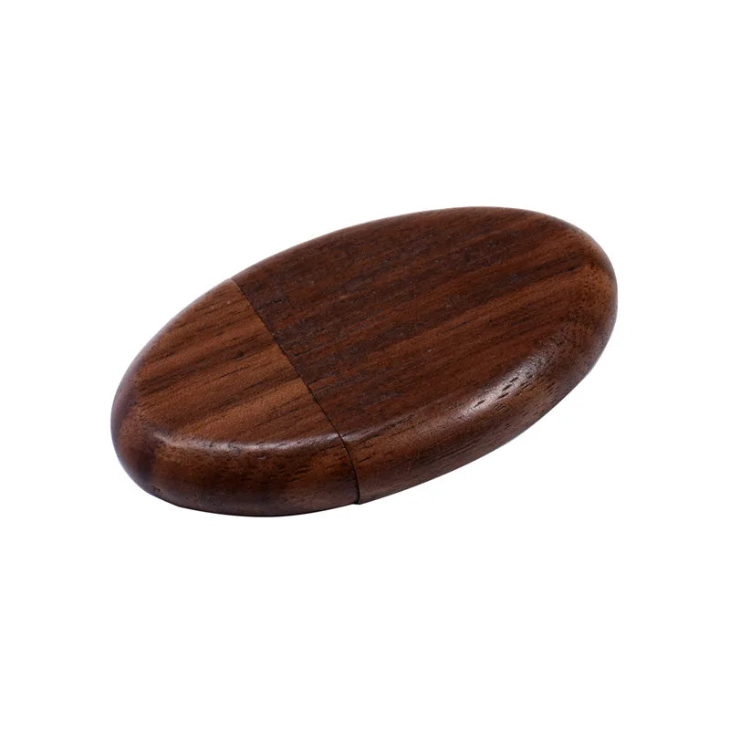 Clé usb ovale bois noyer érable personnalisable logo texte cadeaux promotion entreprise mariage photographe goodies durable - lebois-eco.com