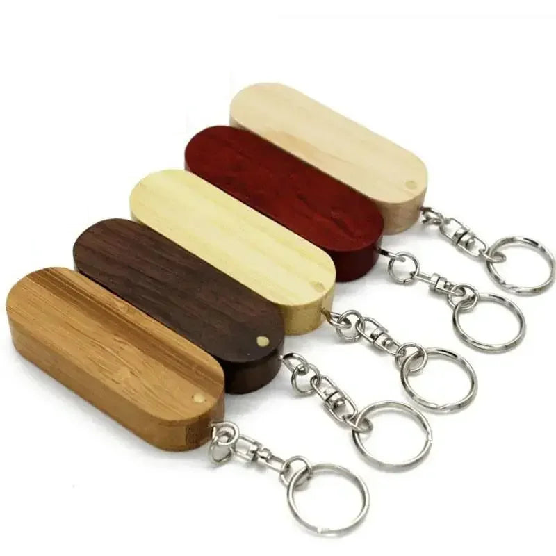 Clé usb pliable porte-clé bois bambou personnalisable logo texte cadeaux promotion entreprise mariage photographe goodies durable - lebois-eco.com