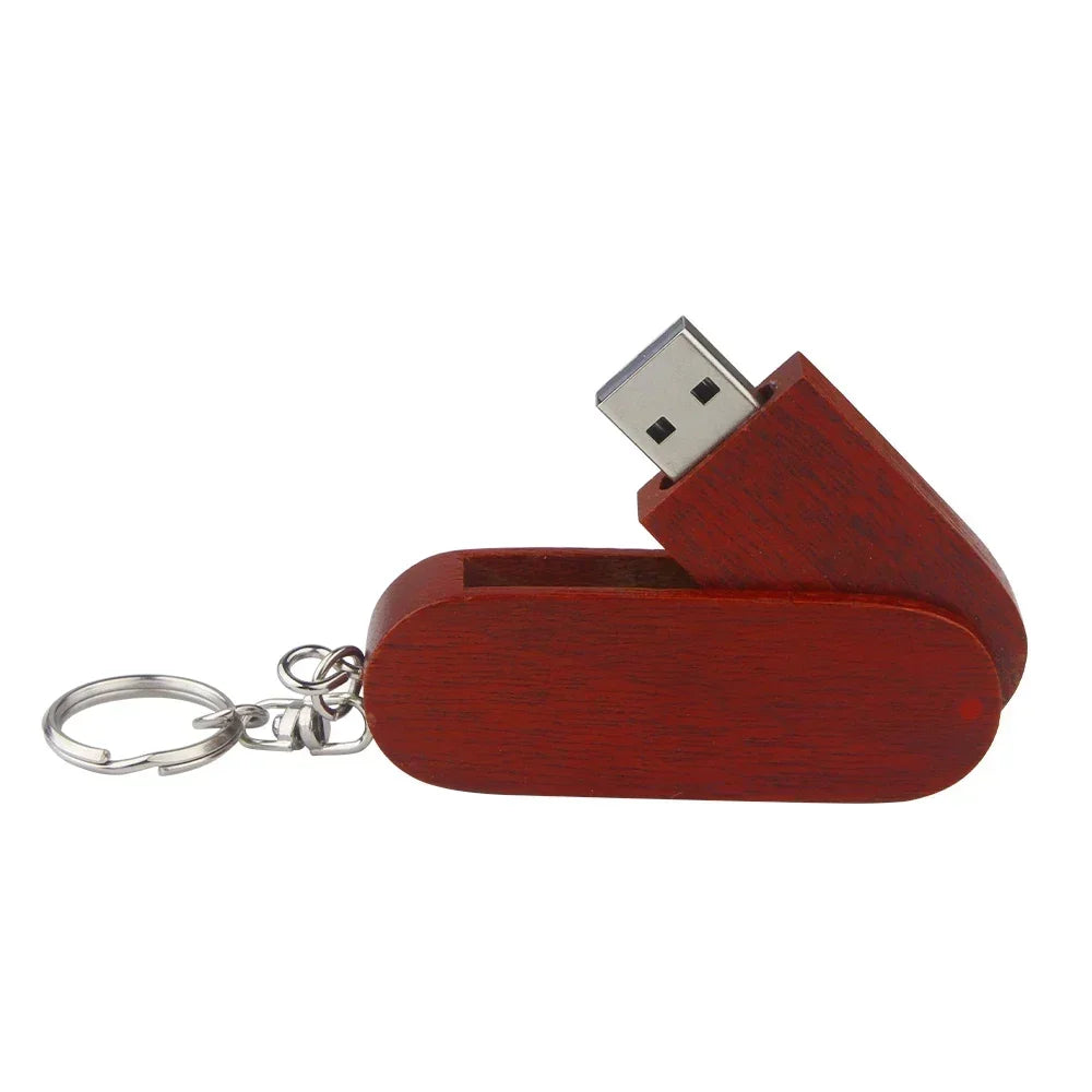Clé usb pliable porte-clé bois bambou personnalisable logo texte cadeaux promotion entreprise mariage photographe goodies durable - lebois-eco.com