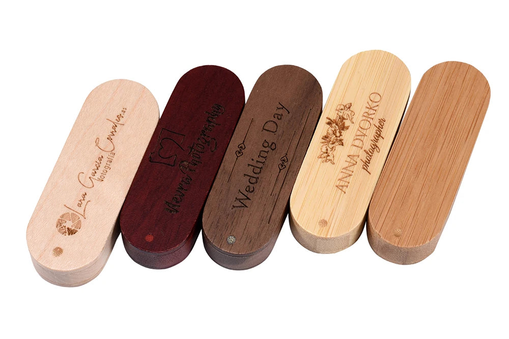 Clé usb pliable porte-clé bois bambou personnalisable logo texte cadeaux promotion entreprise mariage photographe goodies durable - lebois-eco.com