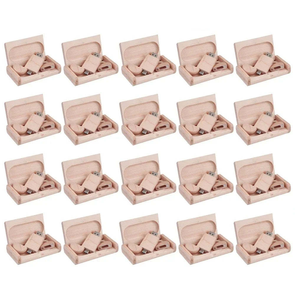 Coffret clé usb bois 2 en 1 usb 3 type c personnalisable vente en gros érable noyer bambou logo entreprise promotion professionnels photographe cadeau goodies durable - lebois-eco.com