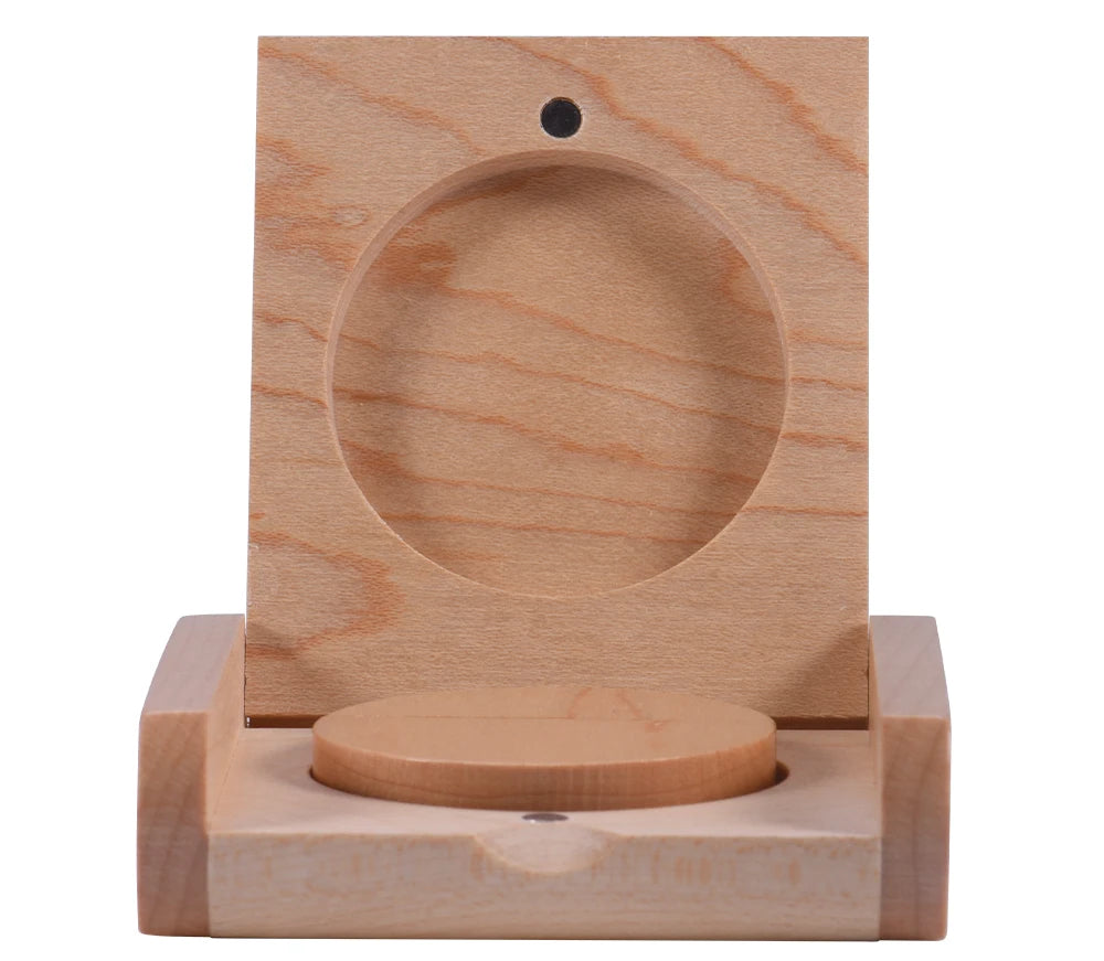 Coffret clé usb bois érable ronde personnalisable gravure laser logo prénom entreprise cadeau photographe anniversaire mariage durable - lebois-eco.com
