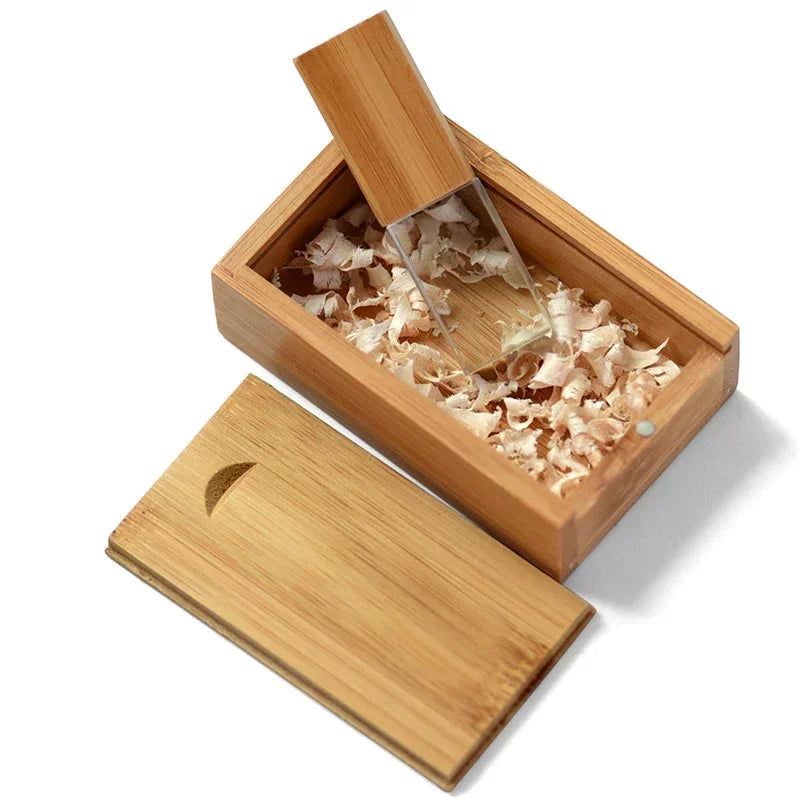 Coffret clé usb bois noyer érable bambou quartz personnalisable custom logo prénom entreprise cadeau goodies photographe anniversaire mariage durable - lebois-eco.com