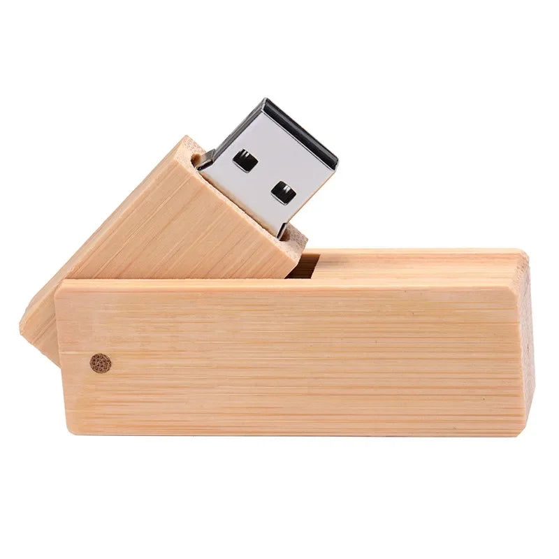 Coffret clé usb bois pliable rectangle noyer érable bambou personnalisable custom logo prénom entreprise cadeau photographe anniversaire mariage durable - lebois-eco.com