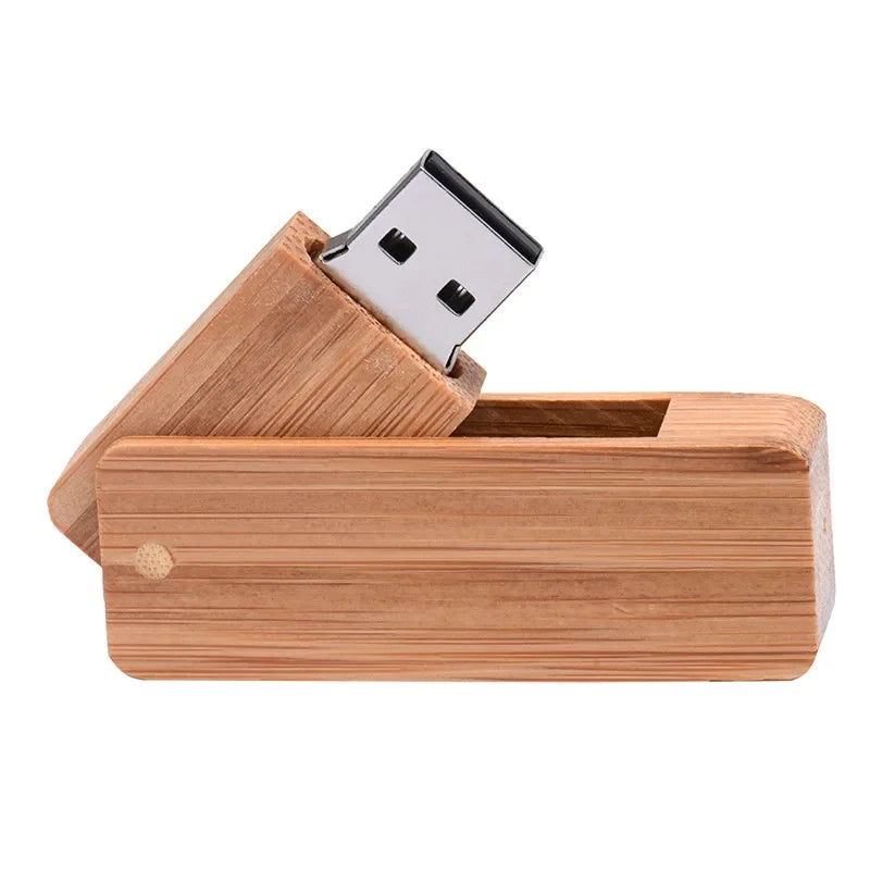 Coffret clé usb bois pliable rectangle noyer érable bambou personnalisable custom logo prénom entreprise cadeau photographe anniversaire mariage durable - lebois-eco.com