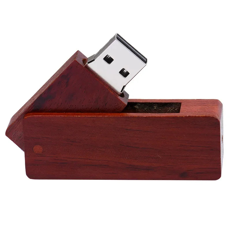 Coffret clé usb bois pliable rectangle noyer érable bambou personnalisable custom logo prénom entreprise cadeau photographe anniversaire mariage durable - lebois-eco.com