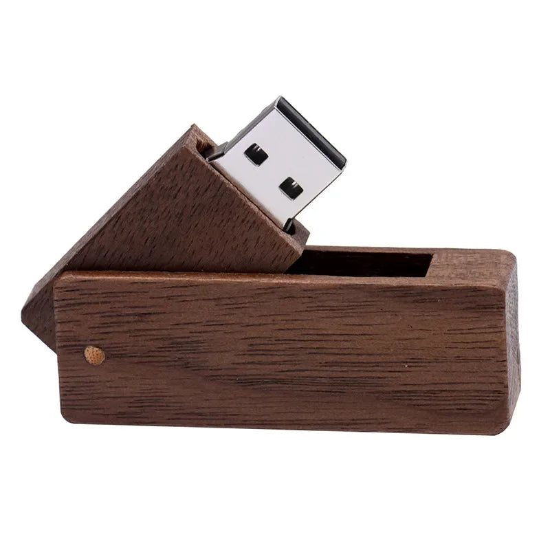 Coffret clé usb bois pliable rectangle noyer érable bambou personnalisable custom logo prénom entreprise cadeau photographe anniversaire mariage durable - lebois-eco.com