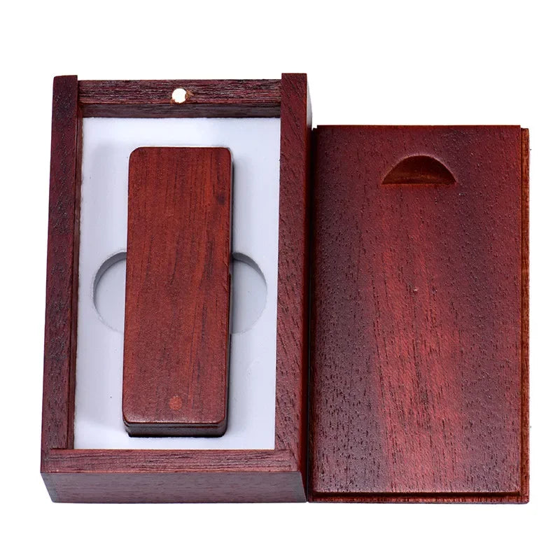 Coffret clé usb bois pliable rectangle noyer érable bambou personnalisable custom logo prénom entreprise cadeau photographe anniversaire mariage durable - lebois-eco.com