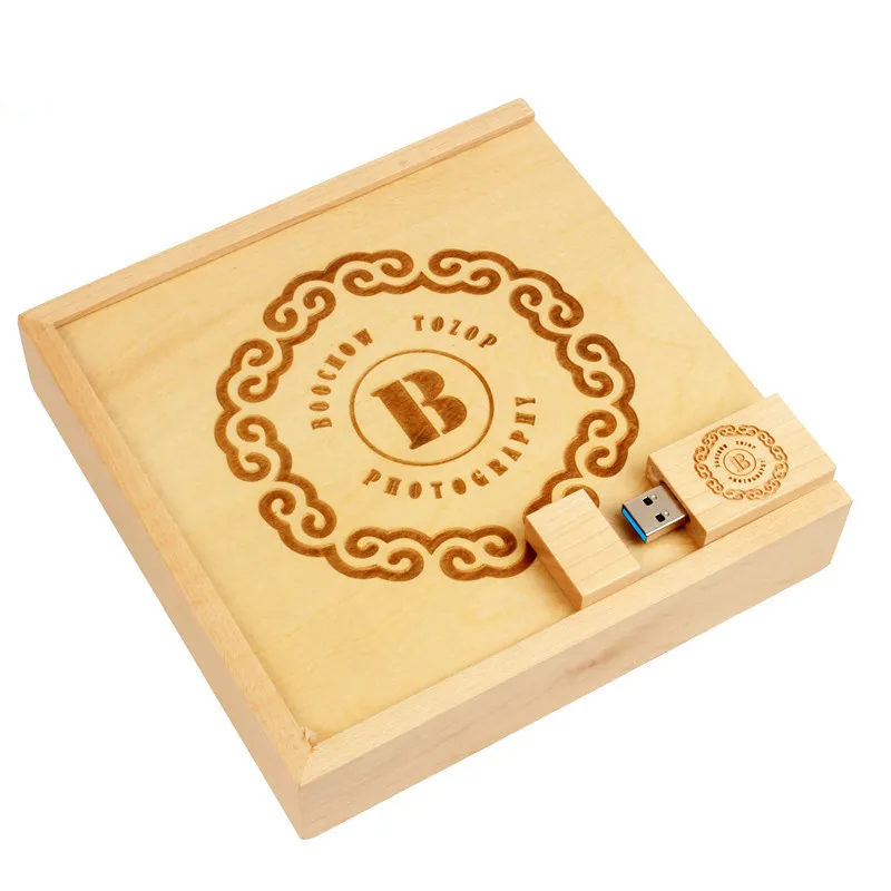 Coffret personnalisable album box photo clé usb bois bambou logo custom gratuit cadeau mariage noël anniversaire durable environnement écologique - lebois-eco.com