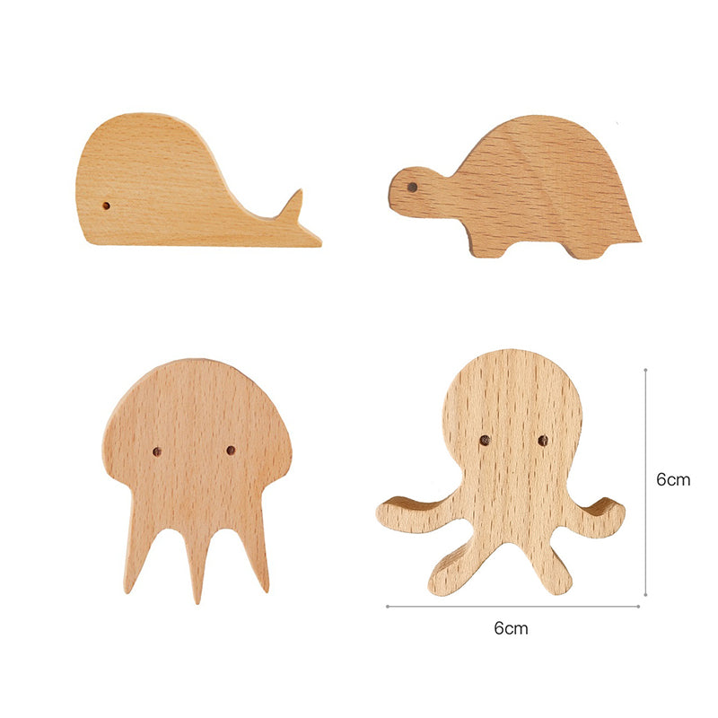 Crochet mural muraux hêtre bois porte manteau sac vêtement blouson décoration intérieur maison DIY art chambre enfant animaux environnement écologique responsable renouvelable - lebois-eco.com