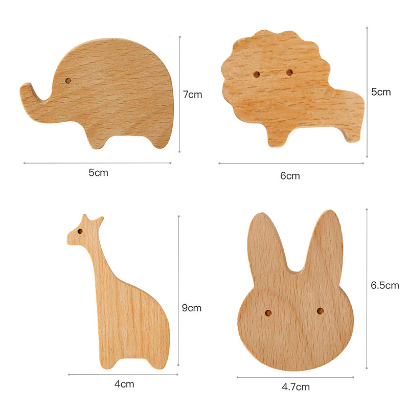 Crochet mural muraux hêtre bois porte manteau sac vêtement blouson décoration intérieur maison DIY art chambre enfant animaux environnement écologique responsable renouvelable - lebois-eco.com