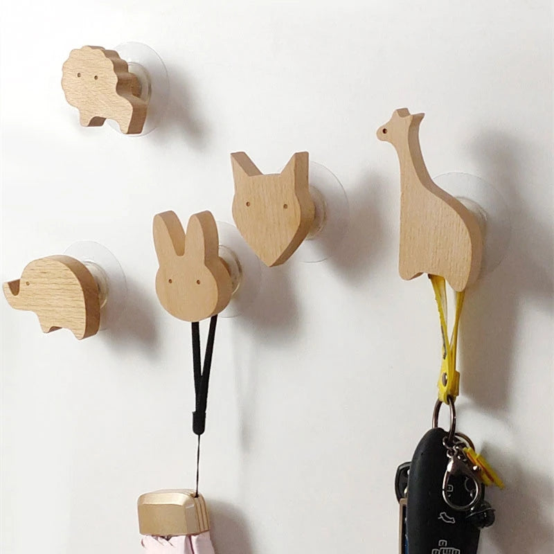Crochet mural muraux hêtre bois porte manteau sac vêtement blouson décoration intérieur maison DIY art chambre enfant animaux environnement écologique responsable renouvelable - lebois-eco.com