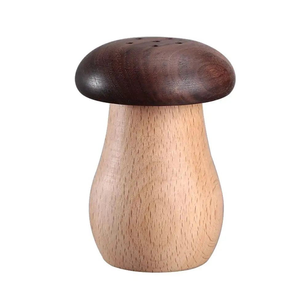 Distributeur porte boîte cure dent bois champignon rigolo décoration art table repas apéritif cuisine sel poivre durable - lebois-eco.com