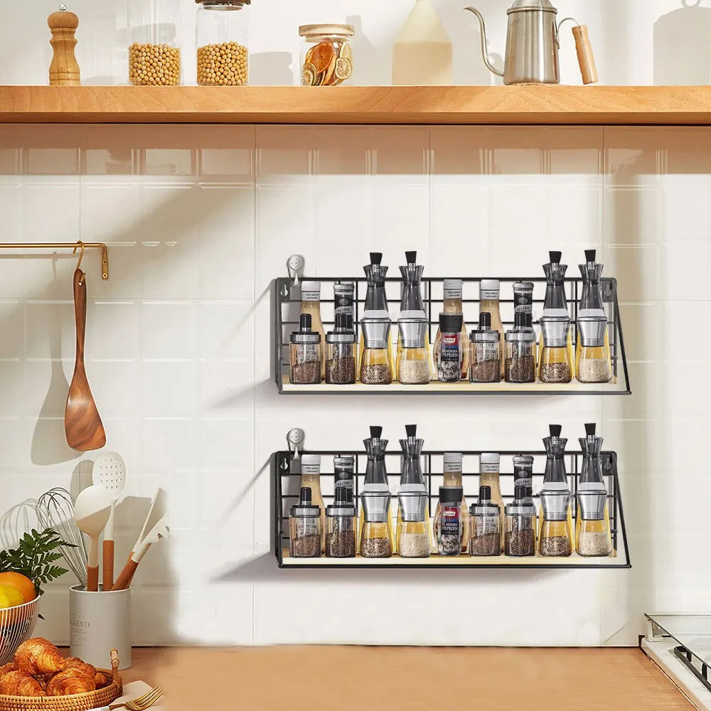 Étagère murale bois métal à fixer rangement cuisine salle de bain décoration salon chambre à coucher intérieur maison durable - lebois-eco.com