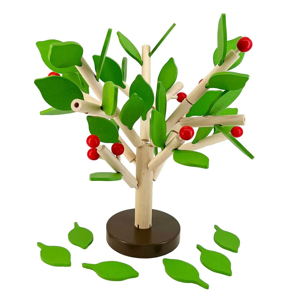 Jouet enfant jeu puzzle 3D en bois à assembler arbre pommier apprentissage cadeau noël anniversaire éducatif durable - lebois-eco.com