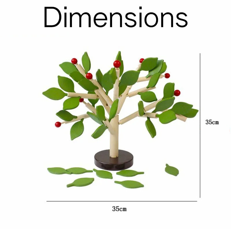 Jouet enfant jeu puzzle 3D en bois à assembler arbre pommier apprentissage cadeau noël anniversaire éducatif durable - lebois-eco.com