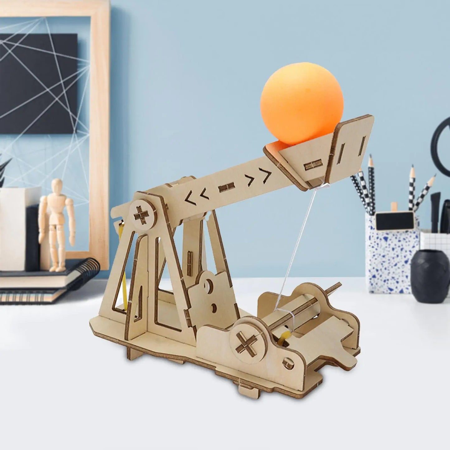 Kit complet catapulte en bois à assembler jouet éducatif enfant à partir de 12 ans cadeau noël anniversaire durable - lebois-eco.com