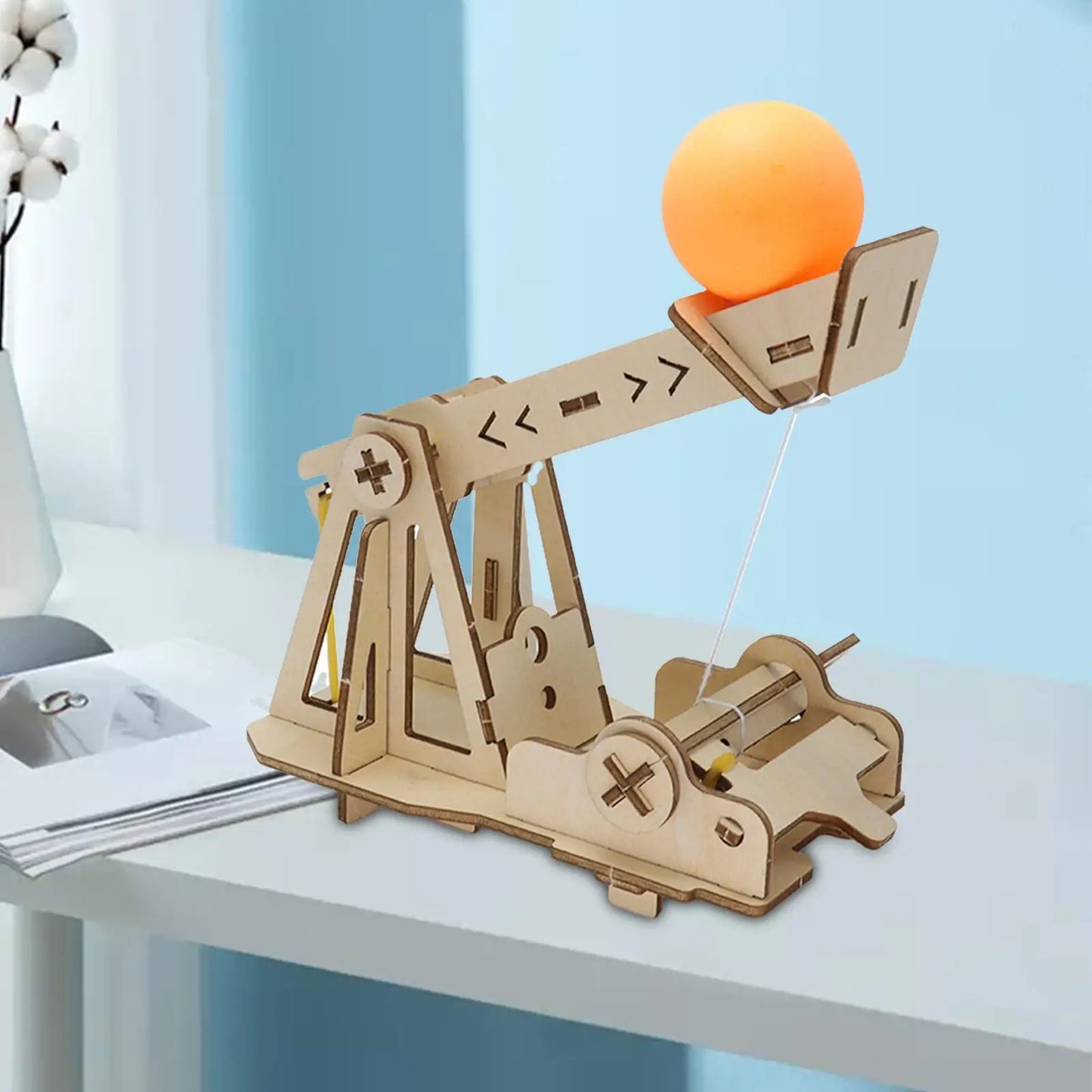 Kit complet catapulte en bois à assembler jouet éducatif enfant à partir de 12 ans cadeau noël anniversaire durable - lebois-eco.com