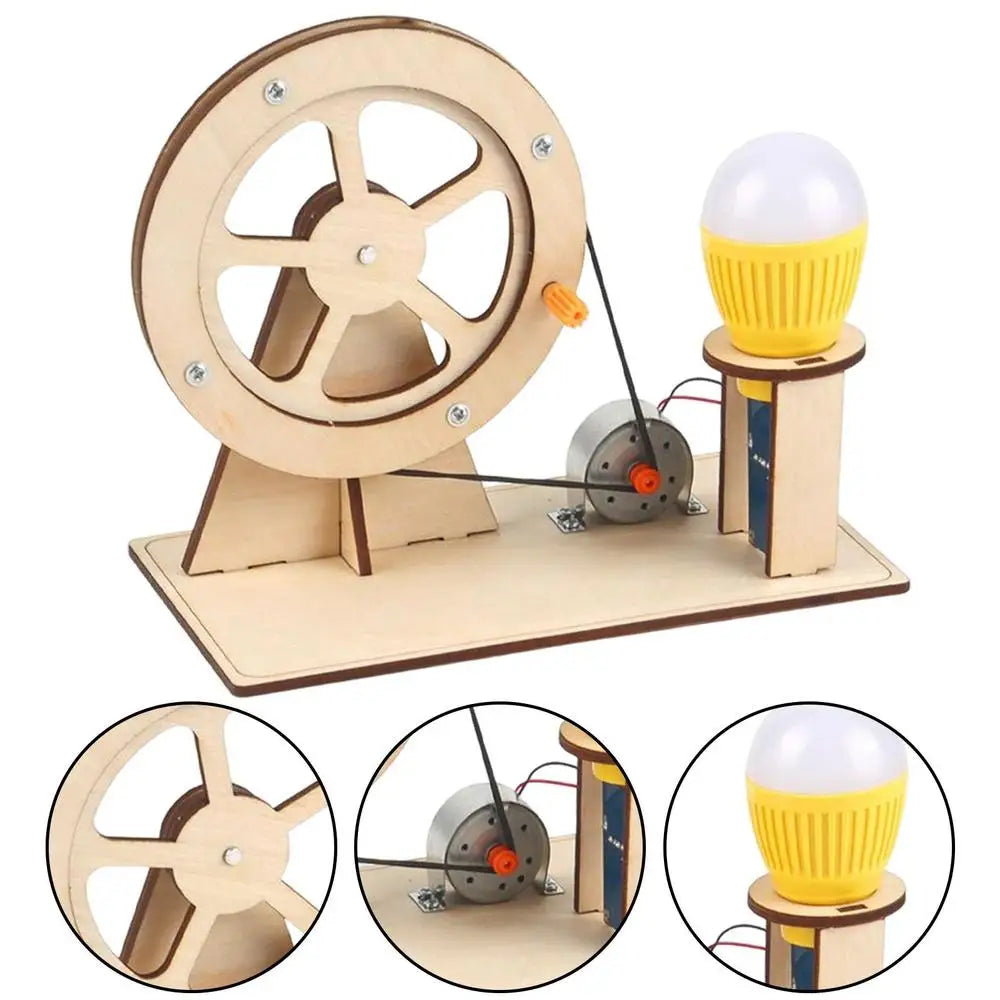 Kit complet générateur électricité en bois à assembler jouet éducatif enfant cadeau noël do it yourself durable - lebois-eco.com