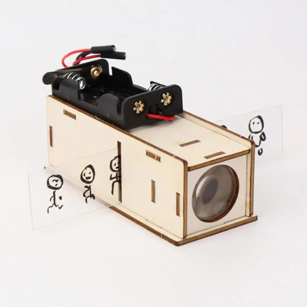 Kit complet projecteur lumière en bois à assembler composants électroniques jouet éducatif expérimentation scientifique enfant cadeau noël anniversaire durable - lebois-eco.com