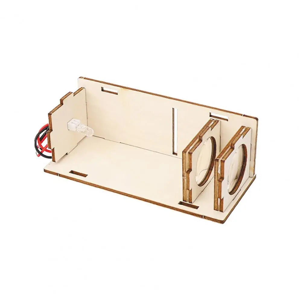 Kit complet projecteur lumière en bois à assembler composants électroniques jouet éducatif expérimentation scientifique enfant cadeau noël anniversaire durable - lebois-eco.com