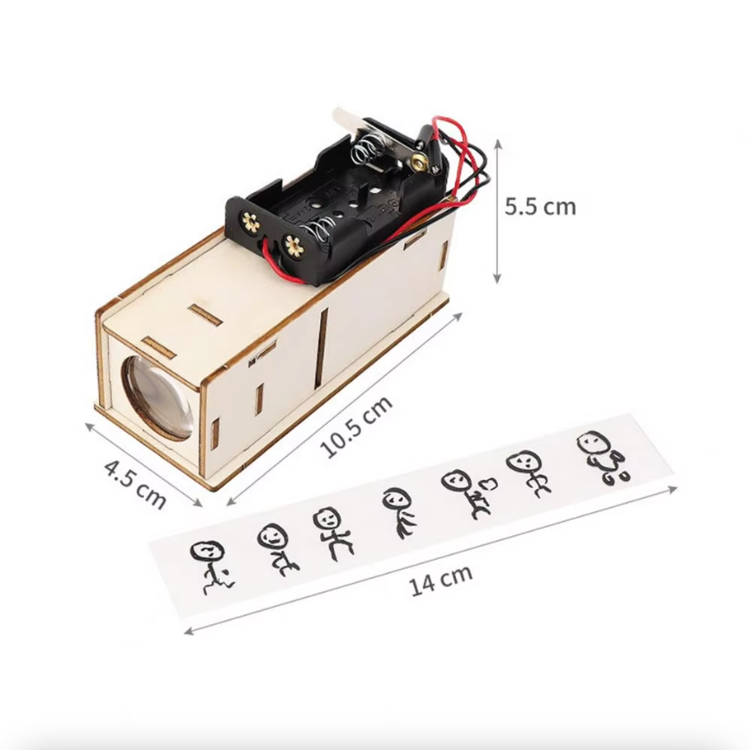 Kit complet projecteur lumière en bois à assembler composants électroniques jouet éducatif expérimentation scientifique enfant cadeau noël anniversaire durable - lebois-eco.com