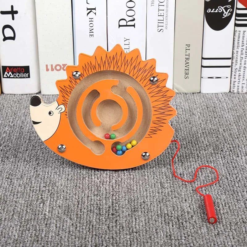 Labyrhinte magnétique animaux jeu jouet bois enfant bébé éveil apprentissage éducation puzzle montessori écologique durable renouvelable - lebois-eco.com