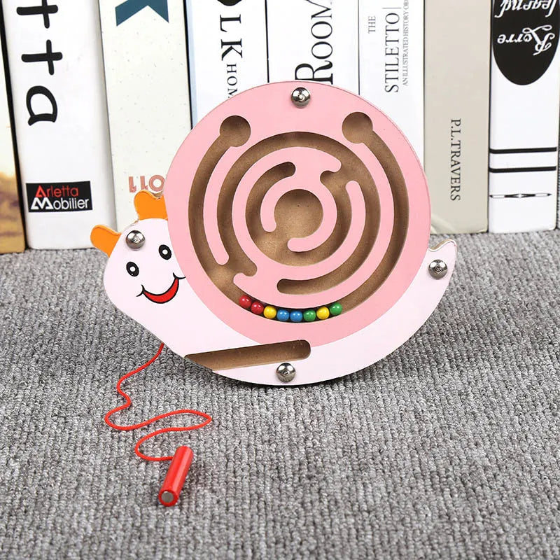 Labyrhinte magnétique animaux jeu jouet bois enfant bébé éveil apprentissage éducation puzzle montessori écologique durable renouvelable - lebois-eco.com