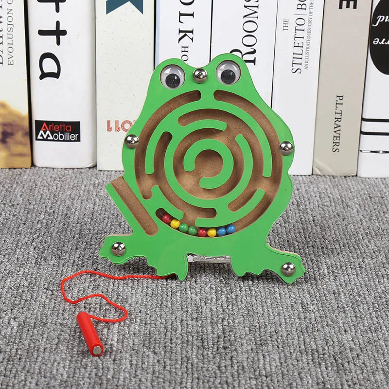 Labyrhinte magnétique animaux jeu jouet bois enfant bébé éveil apprentissage éducation puzzle montessori écologique durable renouvelable - lebois-eco.com