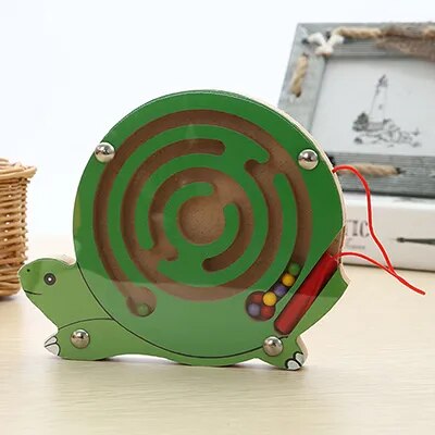 Labyrhinte magnétique animaux jeu jouet bois enfant bébé éveil apprentissage éducation puzzle montessori écologique durable renouvelable - lebois-eco.com