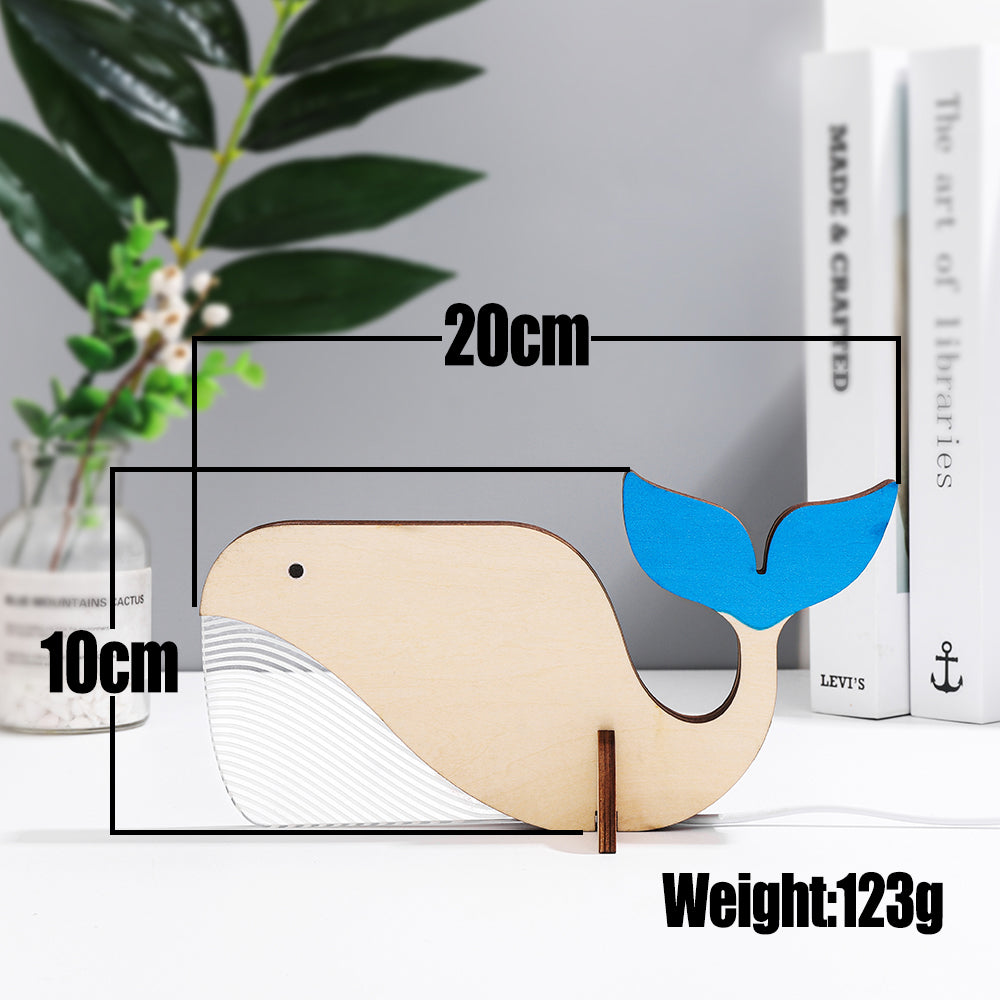 Lampe veilleuse led bois fait main gravure laser animaux pélican toucan baleine chambre enfant bébé cadeau naissance accouchement anniversaire environnement écologie renouvelable responsable - lebois-eco.com