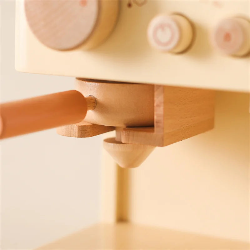Machine à café expresso jouet en bois massif pour enfants développement éducatif imagination et coordination cadeau noël durable - lebois-eco.com