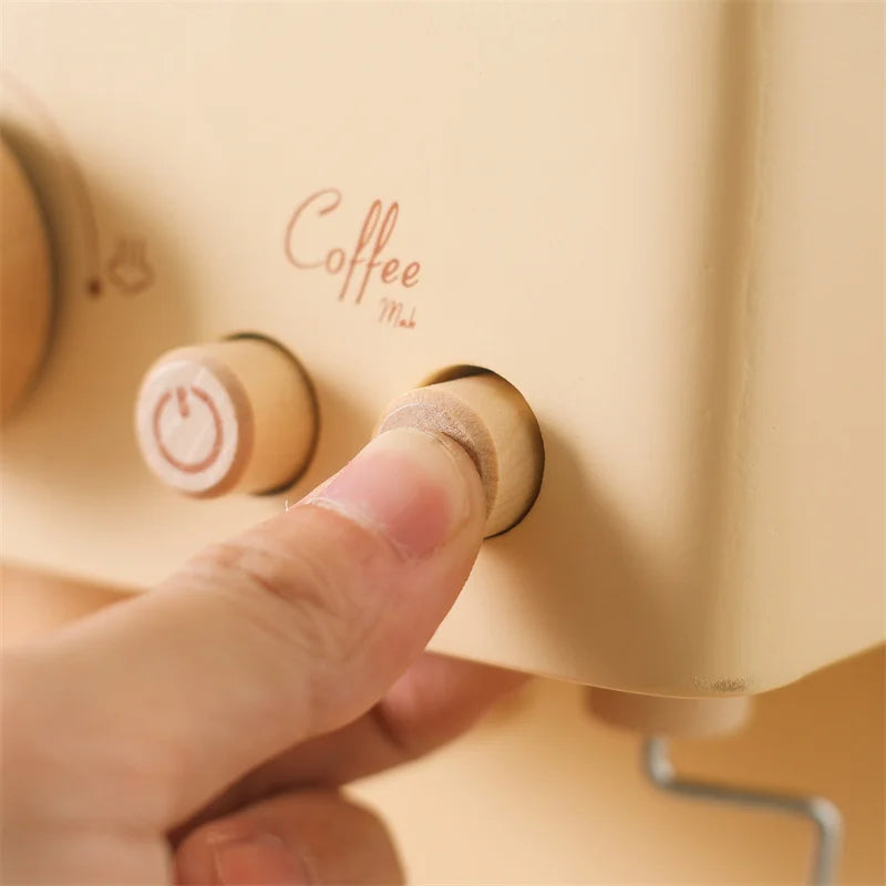 Machine à café expresso jouet en bois massif pour enfants développement éducatif imagination et coordination cadeau noël durable - lebois-eco.com