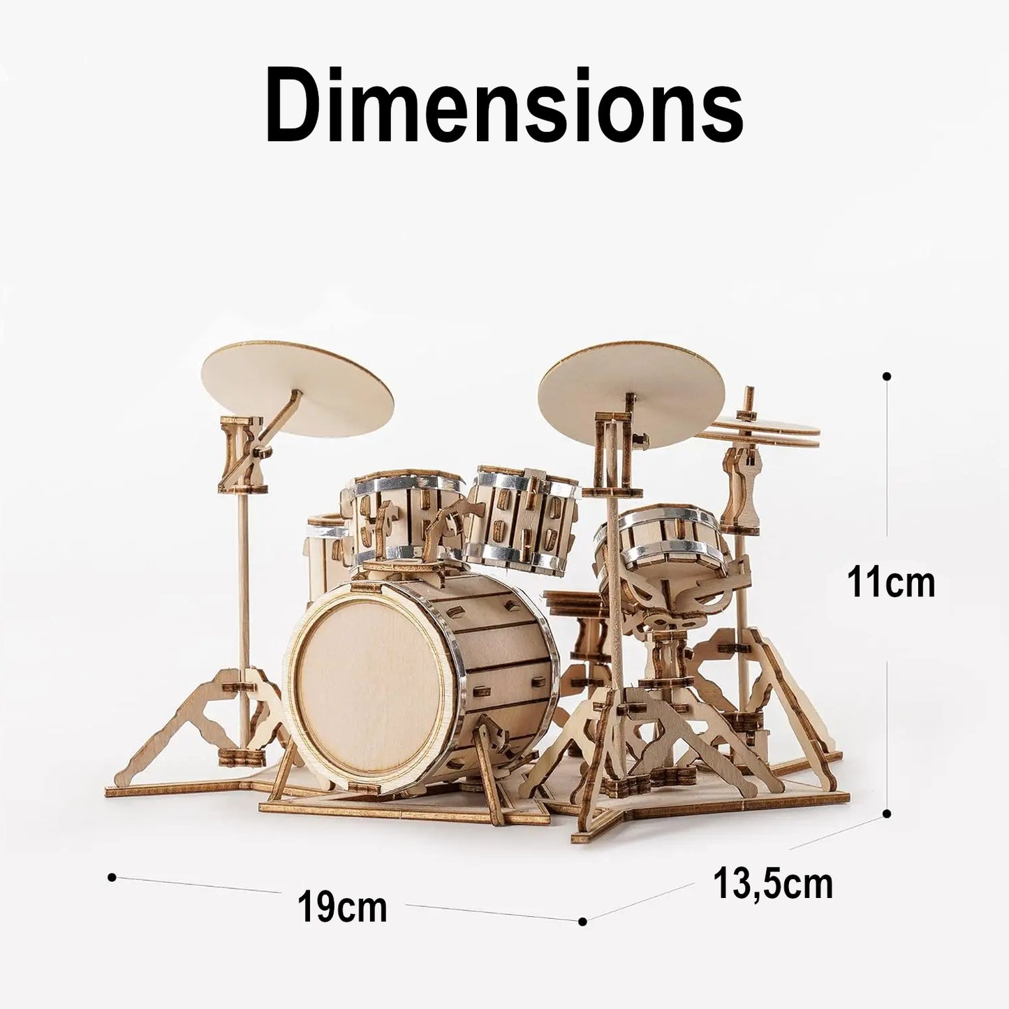 Maquette modélisme bois batterie instrument musique jouet do it yourself assemblage construction fait main cadeau noël enfant adolescent adulte durable écologique - lebois-eco.com