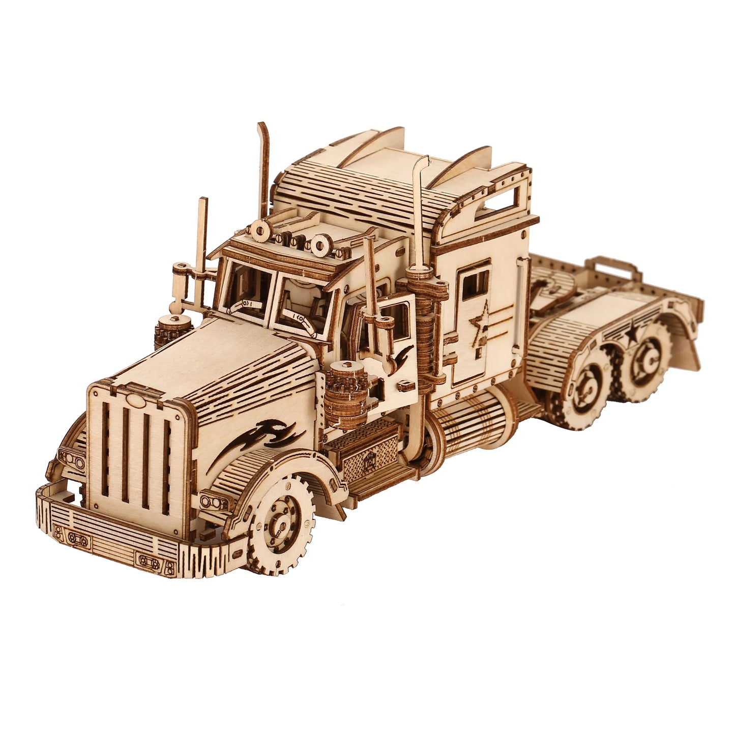 Maquette modélisme bois camion truck jouet do it yourself assemblage construction fait main cadeau noël enfant adulte découpe laser durable écologique - lebois-eco.com