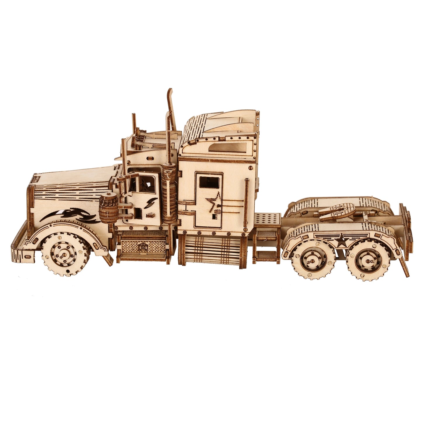Maquette modélisme bois camion truck jouet do it yourself assemblage construction fait main cadeau noël enfant adulte découpe laser durable écologique - lebois-eco.com