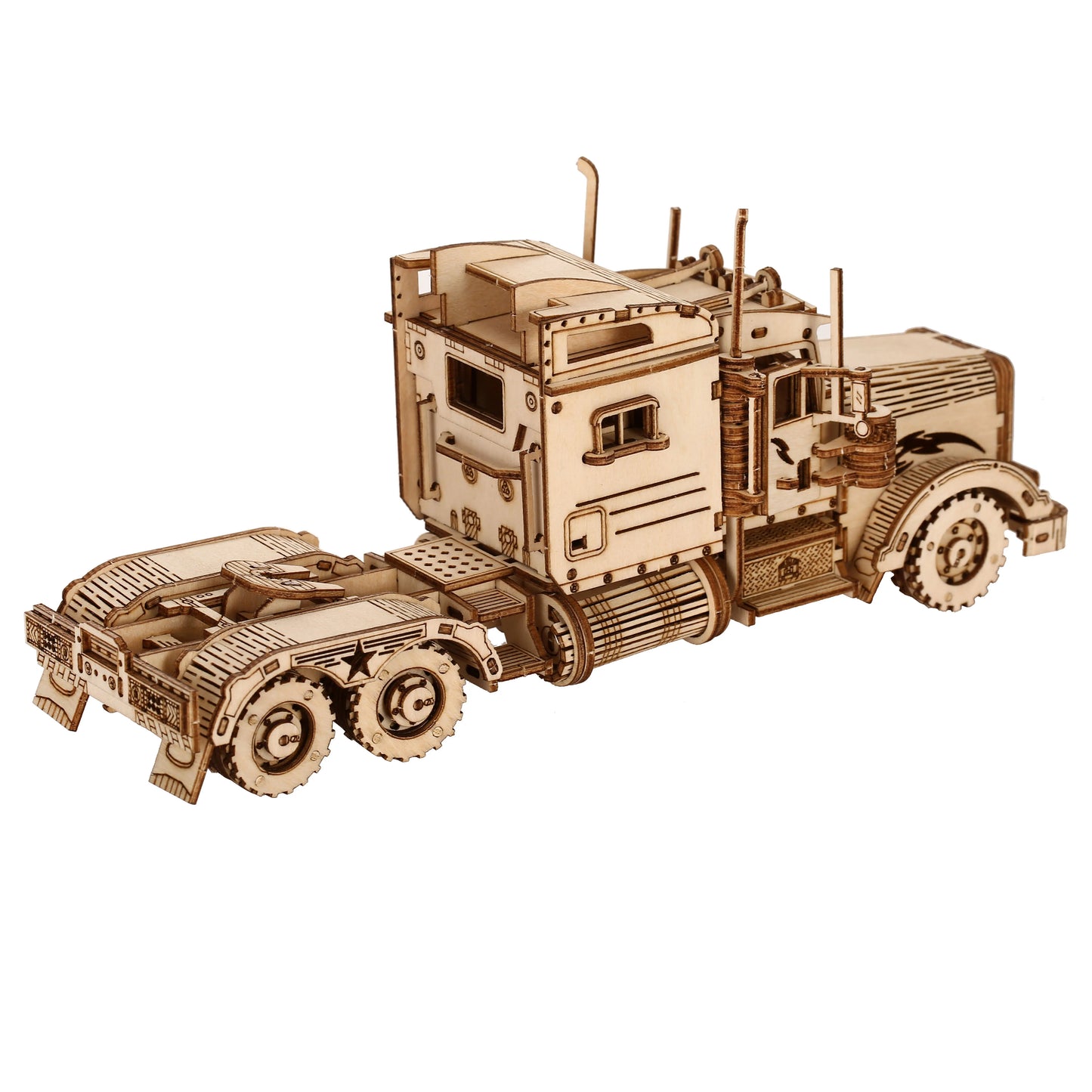 Maquette modélisme bois camion truck jouet do it yourself assemblage construction fait main cadeau noël enfant adulte découpe laser durable écologique - lebois-eco.com