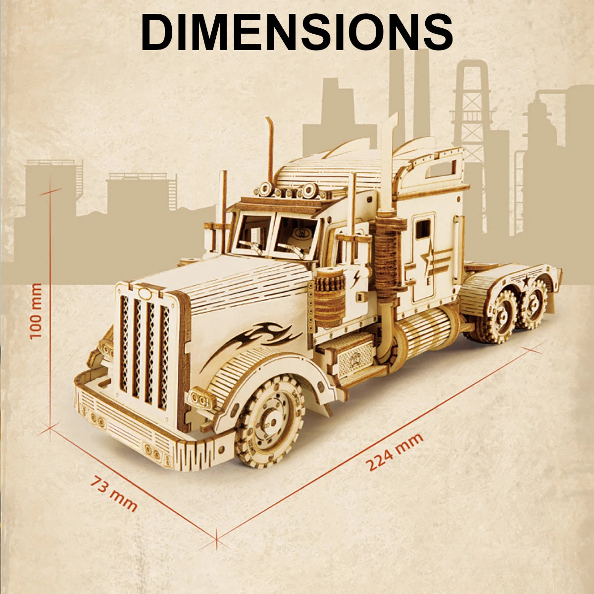 Maquette modélisme bois camion truck jouet do it yourself assemblage construction fait main cadeau noël enfant adulte découpe laser durable écologique - lebois-eco.com