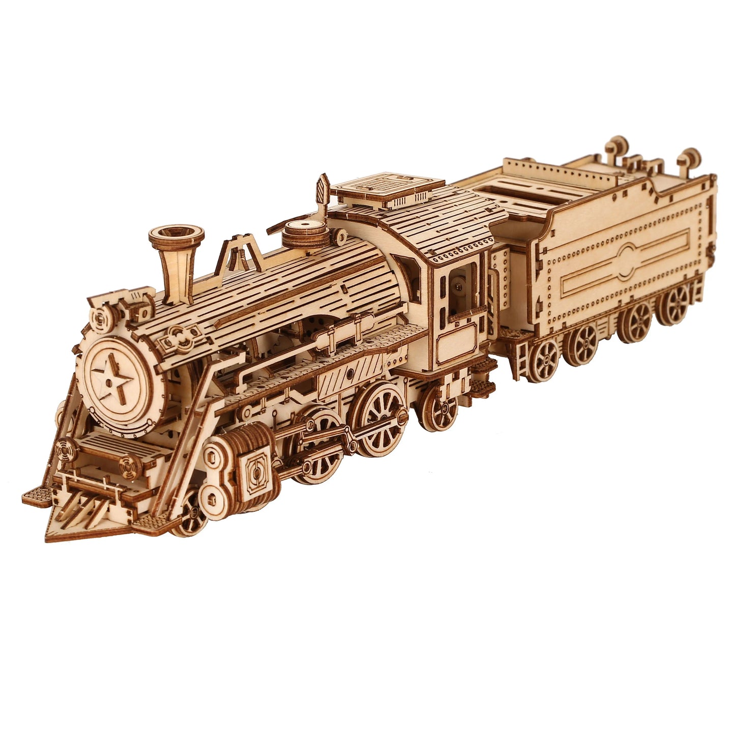 Maquette modélisme bois locomotive à vapeur jouet do it yourself assemblage construction fait main cadeau noël enfant adulte découpe laser durable écologique - lebois-eco.com