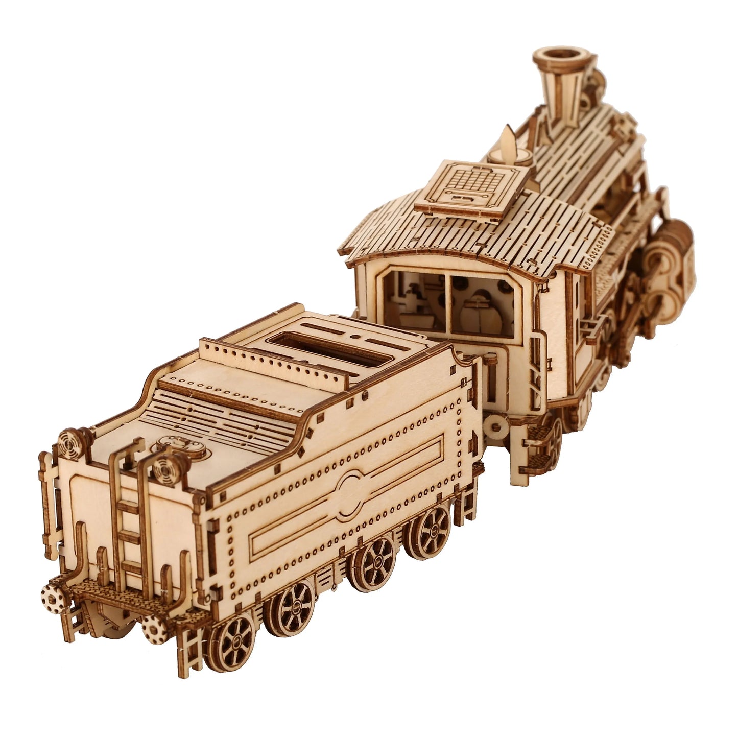 Maquette modélisme bois locomotive à vapeur jouet do it yourself assemblage construction fait main cadeau noël enfant adulte découpe laser durable écologique - lebois-eco.com