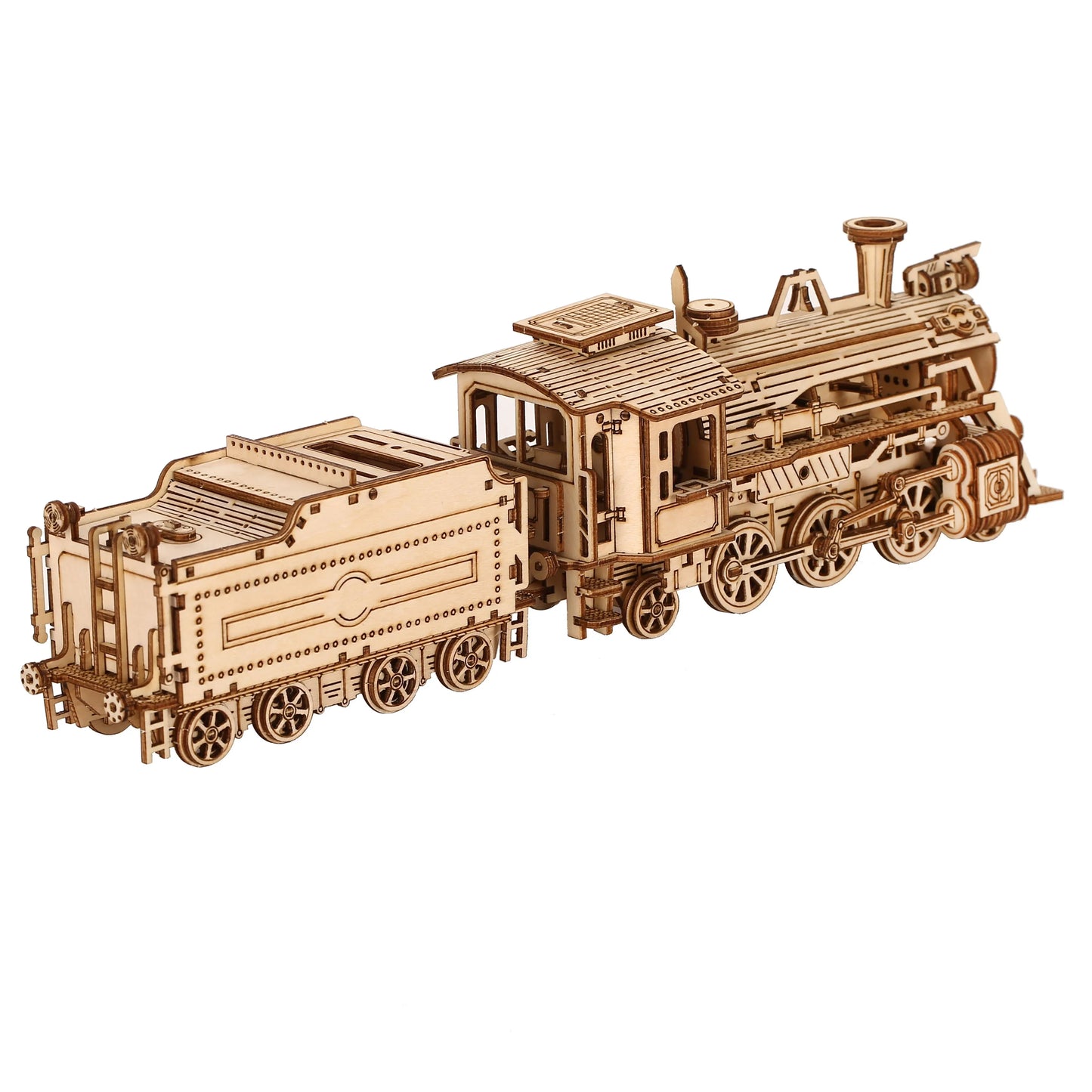 Maquette modélisme bois locomotive à vapeur jouet do it yourself assemblage construction fait main cadeau noël enfant adulte découpe laser durable écologique - lebois-eco.com