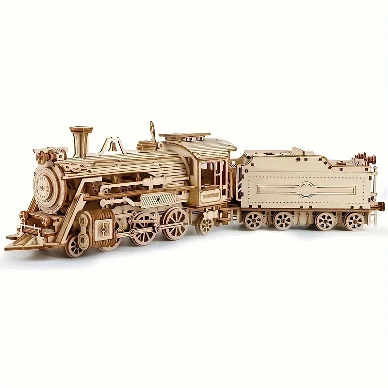 Maquette modélisme bois locomotive à vapeur jouet do it yourself assemblage construction fait main cadeau noël enfant adulte découpe laser durable écologique - lebois-eco.com