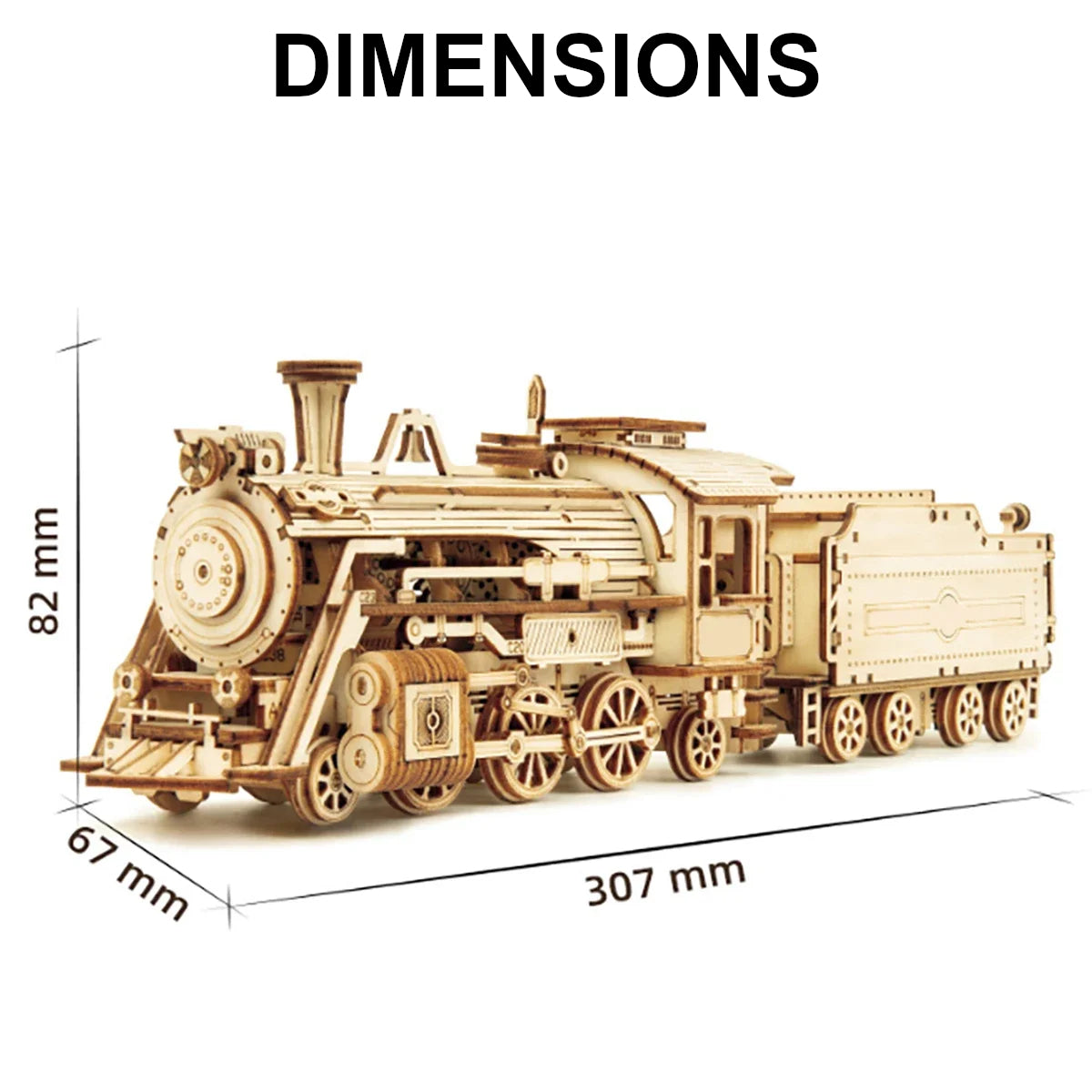 Maquette modélisme bois locomotive à vapeur jouet do it yourself assemblage construction fait main cadeau noël enfant adulte découpe laser durable écologique - lebois-eco.com